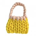 thumbnail image 5 of Milageto Handwoven Handbag Elegant Shoulder Bag Fashion Pouch Shopping Bag Soft Purse Yellow, 5 of 8