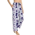 thumbnail image 2 of Xecao Daisies Flowers Women's Straight Lounge Pajama Pants: The Epitome of Relaxed Sleepwear, 2 of 9
