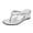Silver, variant on Womens Wedge Heeled Sandals Platform Square Flip Flops Slides Slip on Summer Lightweight Walking Travel Beach Shoes Silver Size 9