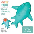 thumbnail image 4 of MindWare Oh So Fun! Shark Sleeping Bag for Kids, Ages 3 and Up, 4 of 7