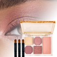 thumbnail image 4 of Sombra de ojos de cinco colores, perla, baja saturación, con pincel de maquillaje incluido, 4 of 8