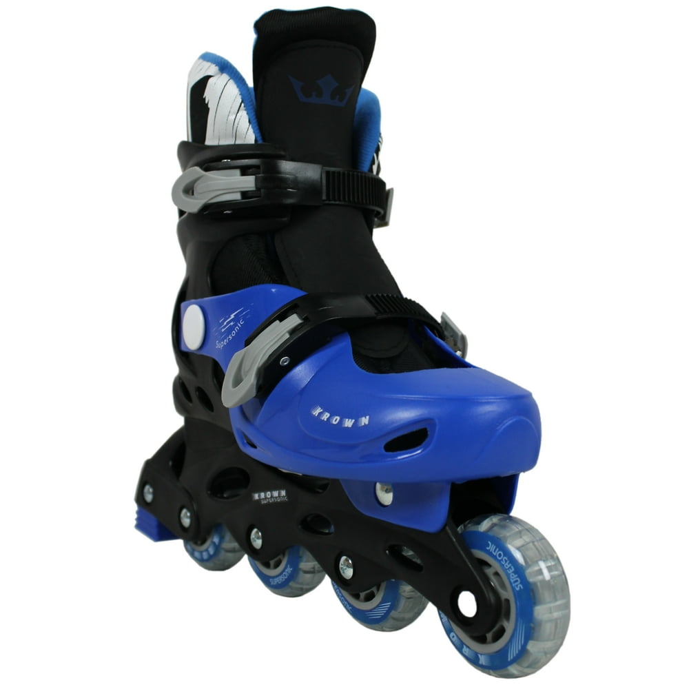 Kids Adjustable Inline Skates Boys Krown Superspeed Size L (6 - 9