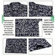 thumbnail image 4 of LA LEELA Men's Summer Tops Holiday Stylish Button Down Hawaii Aloha Party Shirt Short Sleeve Men Vacation Beach Shirt XL Floral, Blue, 4 of 7