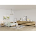 thumbnail image 4 of WAMPAT 5-Piece Modern Bedroom Furniture Set, 142-Inch Dresser with 18 Drawers and 2 Nightstands with 2 Drawers, Stylish Bedroom Side Tables, Oak, 4 of 14