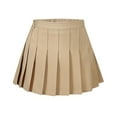 thumbnail image 4 of UAYOTSE Girls Pleated Skirts School Kids Casual Mini Flare A Line Uniform Skorts Skirt(10-11 Years,D14-Khaki), 4 of 4