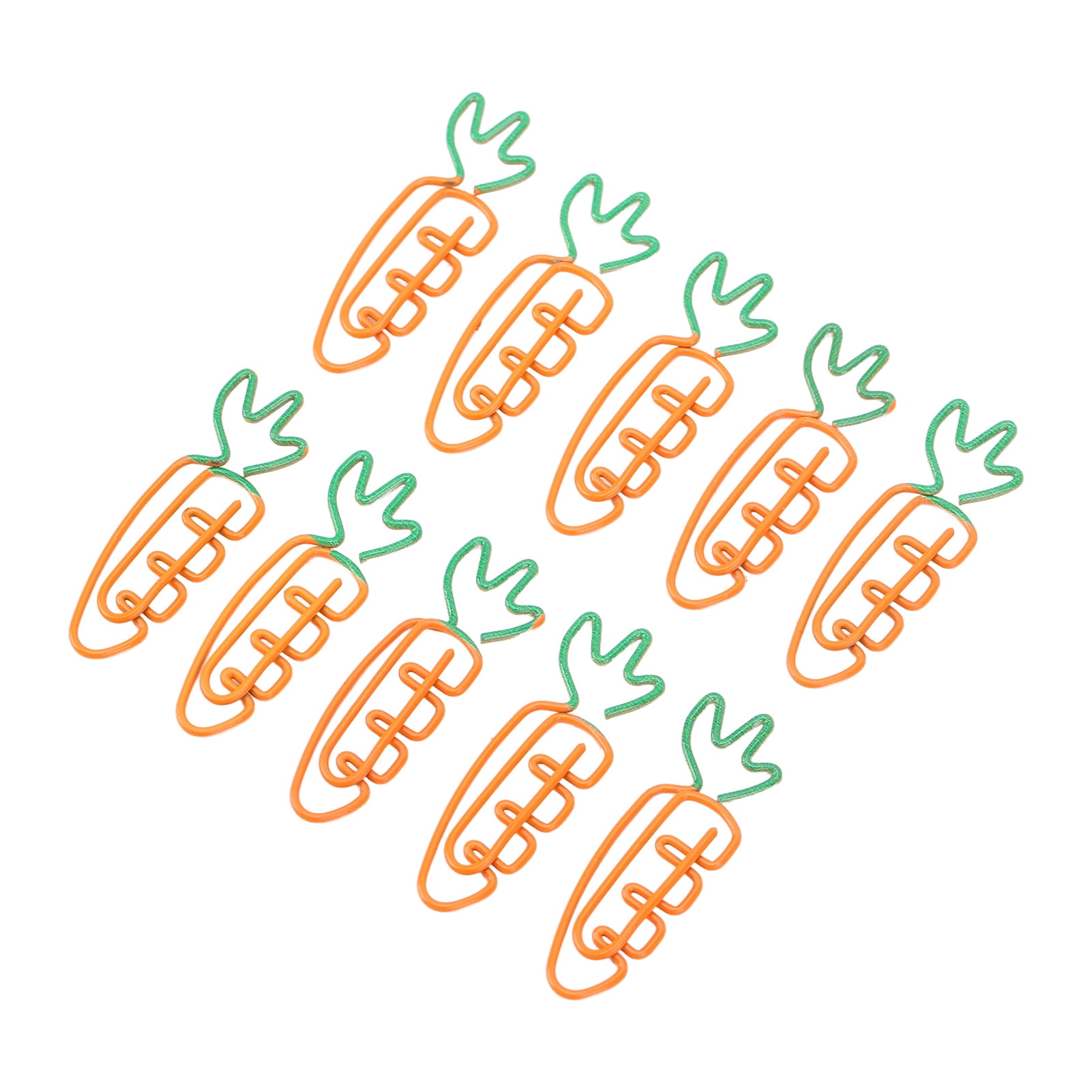 YAHHU 100Pcs Carrot Paper Clips Electroplated Metal Nonslip Rustproof Cute Paper Clips for Document Files Letters Office Desk Stationery Organization Accessories, 5.51 inches / 14.00 cm