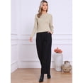 thumbnail image 4 of DARING DIVA Women's Spring Ribbed Knit Long Raglan Sleeves Sweater Tops XS Khaki, 4 of 6