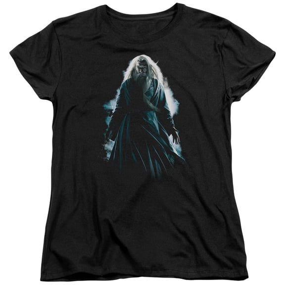 Trevco HP6007-WT-4 Harry Potter & Dumbledore Burst Short Sleeve Womens T-Shirt, Black - Extra Large