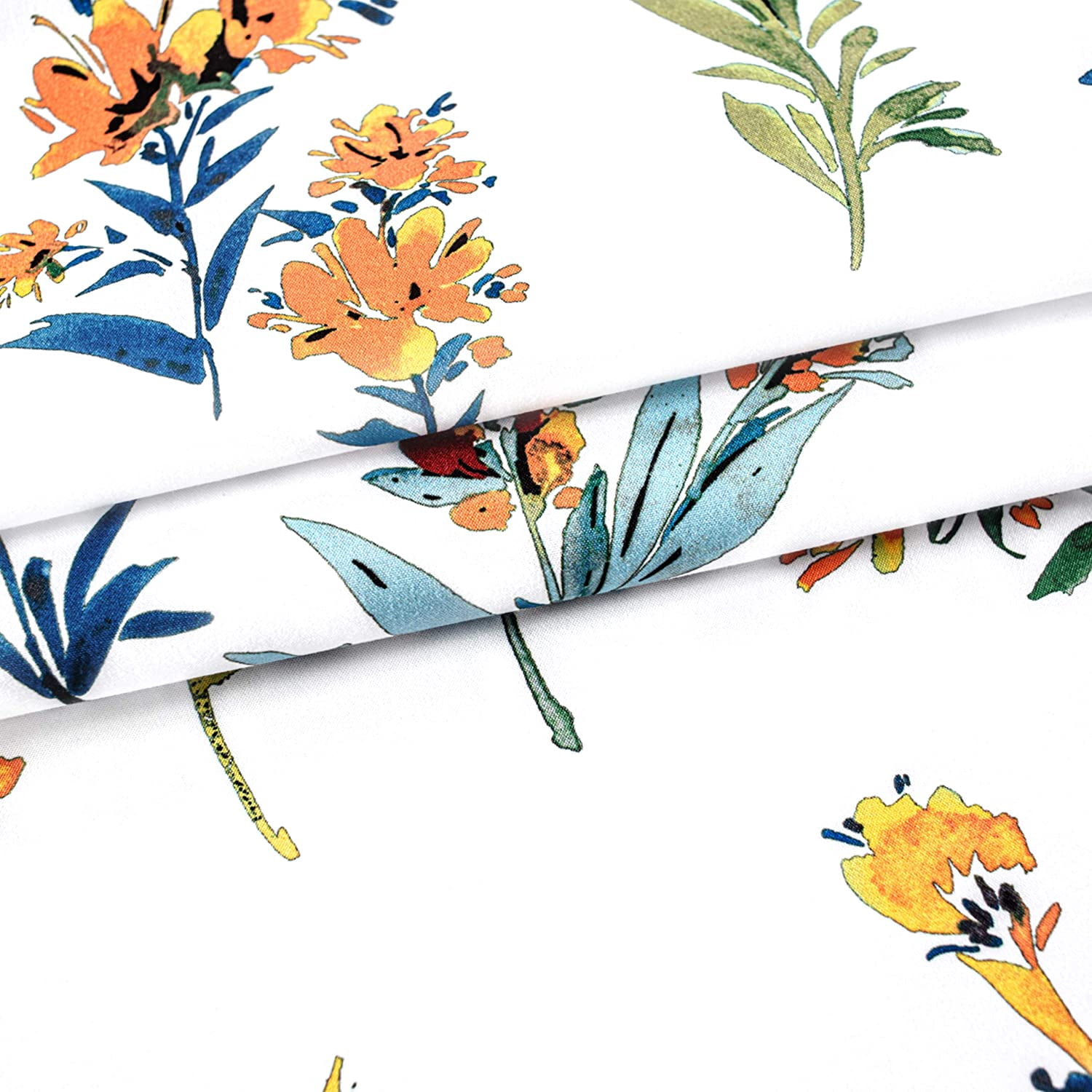 DriftAway Sylvia Floral Botanical Herbs Watercolor Printed Pattern Lined Blackout Thermal Insulated Window Curtain Valance Rod Pocket Single 52 Inch by 18 Inch Plus 2 Inch Header Multi