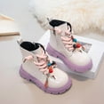 thumbnail image 2 of Dakaela Boy Girl Ankle Boots 3T 4T 5T Waterproof Non Slip Leather Chelsea Booties Toddler Fleece Lined Winter Snow Work Boot White Size 12.5, 2 of 5
