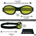 thumbnail image 2 of Bikershades Motorcycle Goggles Folding Safety Foldup Yellow Wind Proof Men Women, 2 of 3
