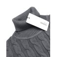 thumbnail image 4 of COOFANDY Men's Slim Fit Turtleneck Sweater Casual Twisted Knitted Pullover Sweaters, 4 of 6
