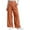 Orange, variant on Chiccall Womens Wide Leg Pants Casual High Waisted Baggy Pants Loose Flowy Pleated Lounge Trousers