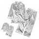 thumbnail image 2 of Conjuntos de pijamas para niños y niñas Conjunto de pantalón y top de seda satinada 3-14 años Fairylove 764799305, 2 of 3