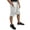 Ecru Charcoal, variant on Men Printed Fleece Jogger Capri 18" Inseam Black Large