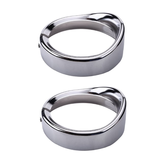2Pcs 7 Pulgada Faros Delanteros Anillo de Ajuste Luz de Cabeza Lámpara Visor Faros de Motocicleta Cromo para Touring