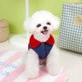 thumbnail image 4 of Dog Jackets for Small Dogs Built In Harness Dog Clothes Dog Clothes for Medium Dogs Girl Christmas Wool Lined Dog Jacket Suitable For Small Dog Denim Dog Vest Jacket With D Ring, 4 of 7
