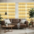 thumbnail image 2 of Ambesonne Yellow Window Curtains, Chevron Zigzag Ombre, Each 28" W x 63" L, Yellow Pale Yellow, 2 of 5