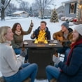 thumbnail image 7 of Heynemo 30" Outdoor propane fire pit table with Lid & Lava Rocks, 2in1 50,000 BTU Outdoor Gas Fire Pit Table with Waterproof Cover, 7 of 7