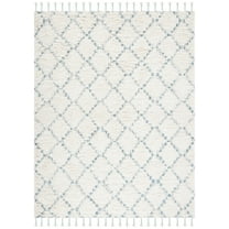 SAFAVIEH Kenya Natalie Geometric Area Rug, Blue/Ivory, 8' x 10'