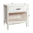 thumbnail image 2 of Wide Night Stand, 24‘’ Bedside Table with Storage White Solid Wood,1 Drawer and 1 Shelves for the Bedroom, 2 of 13