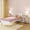 White/Blonde, variant on Mid-Century Modern Twin Panel Bed, White/Blonde