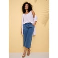 thumbnail image 2 of Roaman's Women's Plus Size Eyelet Long Sleeve Cardigan & Tank Set, 2 of 2