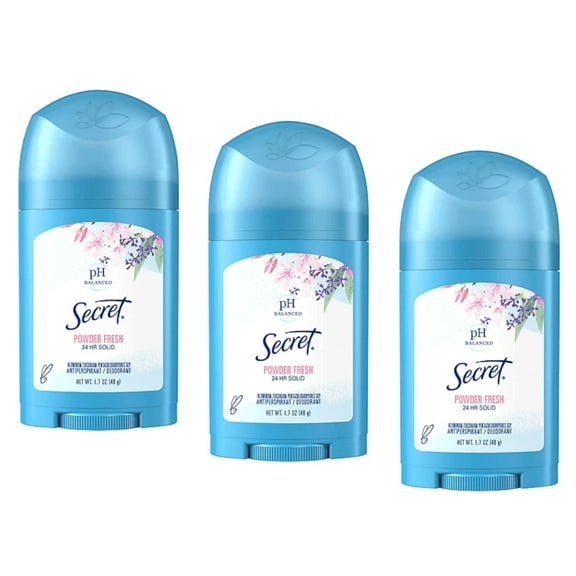 3 Pack - Secret Anti-Perspirant Deodorant Solid Powder Fresh 1.70 oz Each
