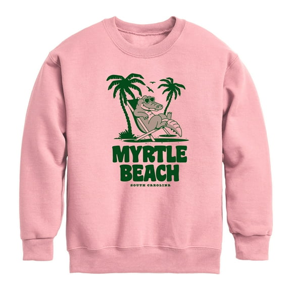 Instant Message - Myrtle Beach Alligator - Toddler & Youth Crewneck Fleece Sweatshirt