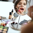 thumbnail image 6 of Asunby 7-Piece Magnifying Mirror and Eyebrow Tweezers Kit, 5X, 10X, 15X Portable Makeup Mirror with Suction Cups for Travel, 6 of 11