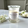 thumbnail image 5 of White Orris & Fig Scented Candle | Bathroom Candle | Candle For Men & Women | Luxurious Candle Scent | Home Décor for Someone Special, 5 of 8
