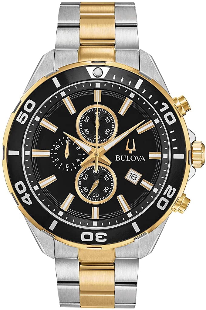 Bulova - Bulova Two-Tone Chronograph Mens Watch 98B342 - Walmart.com