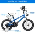 thumbnail image 4 of KORIMEFA 14 Inch Kids Bike for Boys Toddler Ages 4-8 Years, Boys Bicycle with Training Wheels, Water Bottle Holder, Children Bicycle Durable Construction, Blue, 4 of 16