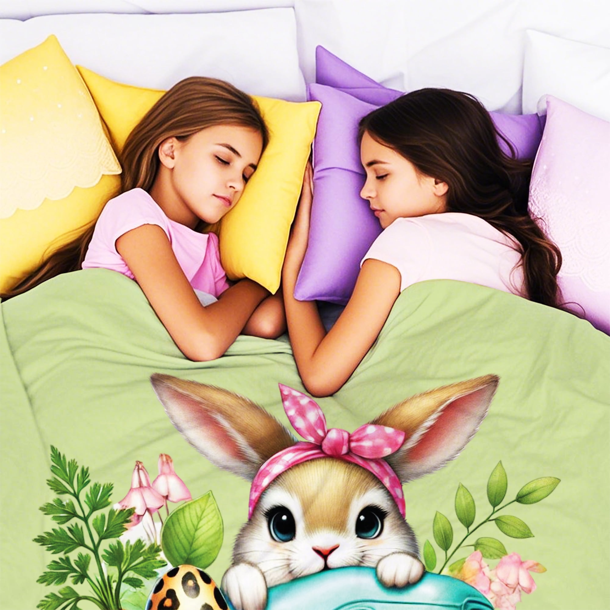 Easter Throw Blanket, Warm Fleece Flannel Bed Blanket, Lightweight Easter Blanket for Sofa Bed Couch 40"x50"