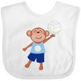 thumbnail image 3 of Inktastic Volleyball Player Boys Cute Monkey Boys Baby Bib, 3 of 4
