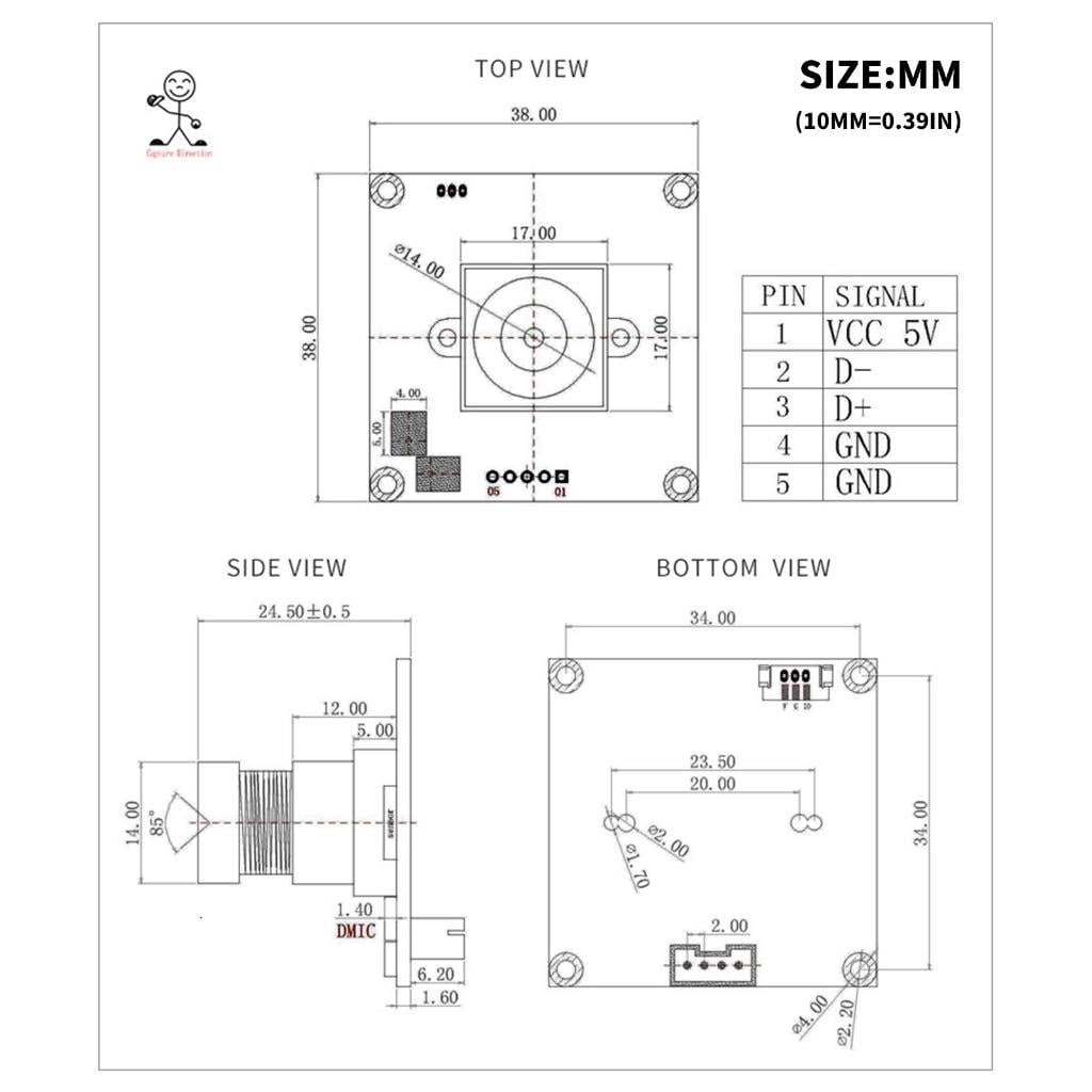 YIGSECU 4K Webcam with IMX577 Sensoring Camera Module 3840x3040 Resolution at 30FPS for Video Conferencing and Online Education