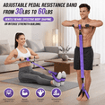 thumbnail image 3 of Pedal Resistance Band with Handles, Adjustable Foot Pedal Exercise Band for Full Body Workout, Sit Up Pull Rope for Abs, Arms, Legs, Waist, Home Gym Fitness Equipment, 3 of 7