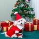 thumbnail image 5 of Christmas Dress Costume Pet Santa Claus Clothes Velvet Dresses Puppy Winter Cold Weather Coat Xmas Holiday Outfit Clothing Red Skirt Apparel, 5 of 9