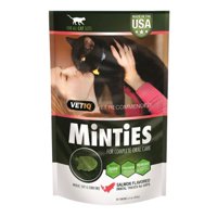 (6 Pack) Minties Teeth Cleaner Dental Cat Treats, Salmon Flavored, 2.5 oz