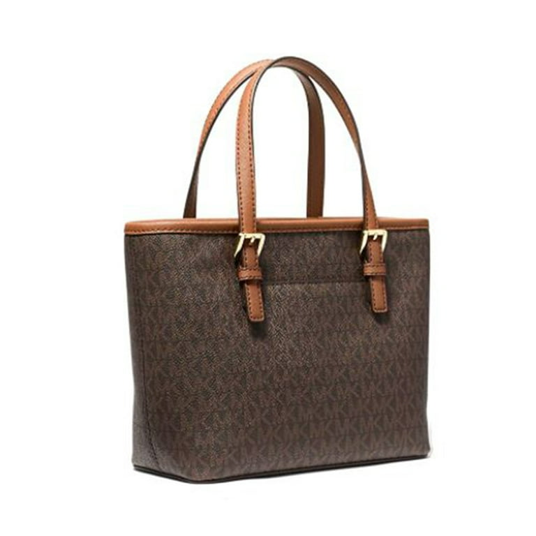 Michael Kors Women's Logo Print Canvas Tote Bag, Top Zip