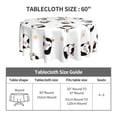 thumbnail image 5 of ZICANCN Round Table Cloths 60 Inch, Cows Kawaii Dots Table Cover Waterproof Washable Outdoor Picnic Tablecloth, 5 of 8
