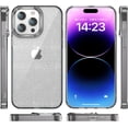 thumbnail image 3 of Compatible with iPhone 15 Pro Bling Case Colorful Gradient Glitter Shiny Sparkle Case for Women Girls Anti-Scratch Soft Silicone Shockproof Protective Not Yellowing Clear Phone Cover,Grey, 3 of 14