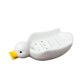 thumbnail image 1 of Paquete de 2 jaboneras de cerámica de pato blanco, bonito soporte para jabón en barra, bandeja de jabón autodrenante para animales con drenaje para baño, soporte para esponja, 1 of 5