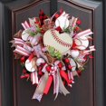 thumbnail image 7 of TERGAYEE Patriotic Wreath,Baseball Wreath Decor Patriotic Wreath Baseball Football Printed Gift for Festival Celebration Front Door Wall Window Party Decoration, 7 of 7
