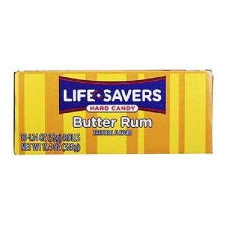 Lifesaver Rum - Lifesavers Butter RUM Hard Candy: 20 Rolls of 14 Pieces - Tj18
