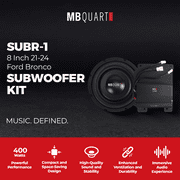 MB Quart 8 in Subwoofer Upgrade for 2021?2024 Ford Bronco, 400 W, Black