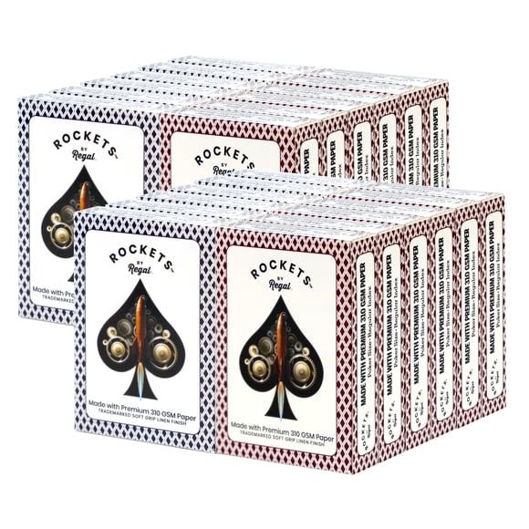 Juego de póquer de 24 mazos de Playing Cards Regal Rockets, tamaño 310 g/m²