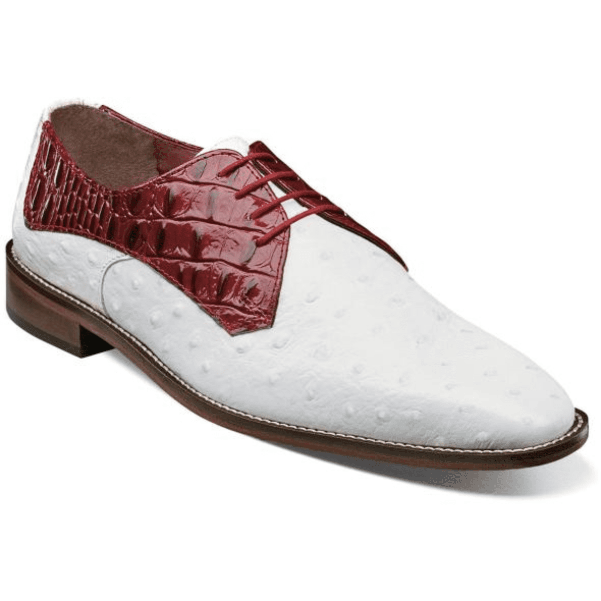 red and white stacy adams