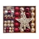 thumbnail image 1 of Adornos navideños de bolas, adornos navideños, regalo ideal y práctico, para de , decoraciones para árboles de para festivales de Rojo oscuro y dorado, 1 of 8