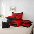 thumbnail image 6 of jejeloiu Dirt Bike Bedding Comforter Set 7-Piece,Outdoor Extreme Sport King Bedding Sets,Red Black Bed Sheets Teens,Ultra Soft Home Decor Reversible, 6 of 8